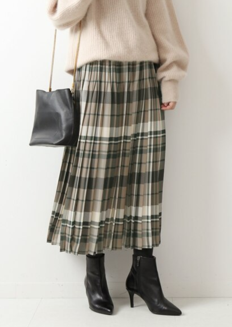 本日限定値下げ 新品未使用 スピック＆スパン チェックプリーツ  