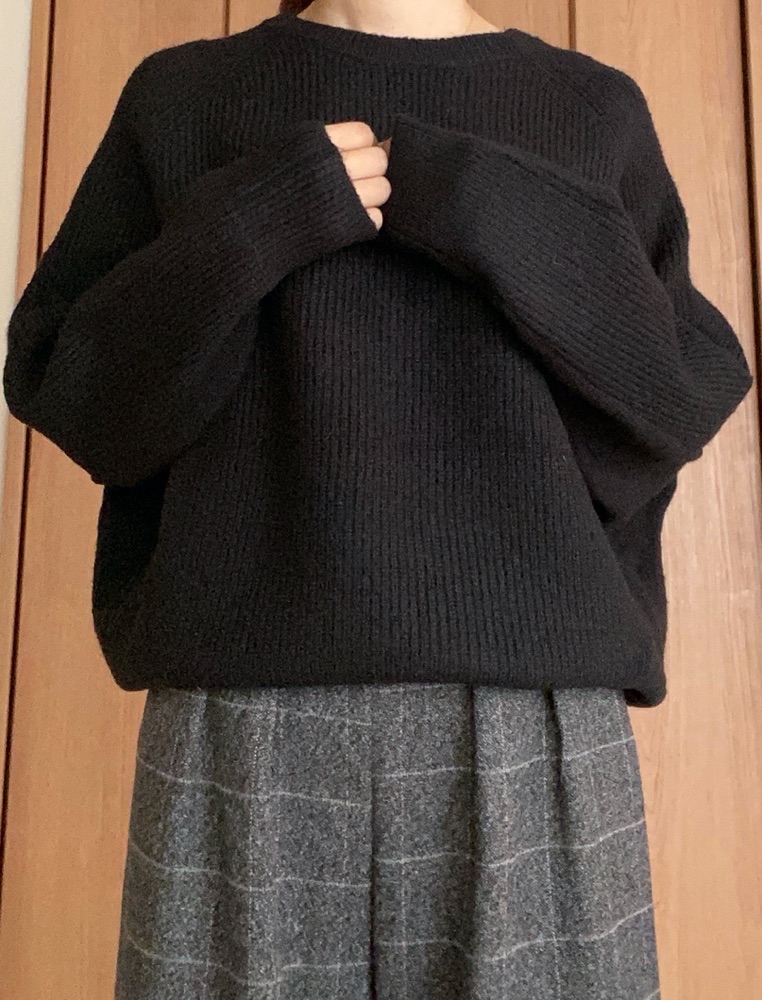 オーバーサイズコクーンセーター着画