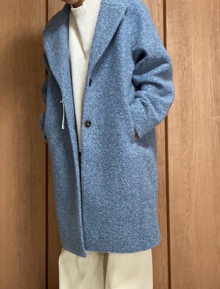 ブークレオーバーサイズチェスターコート着画1