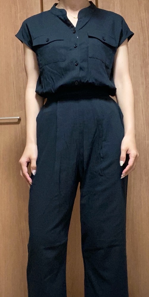 ダブルポケットジャンプスーツ着