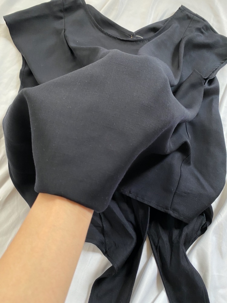 2WAYウエストリボンブラウス透け感