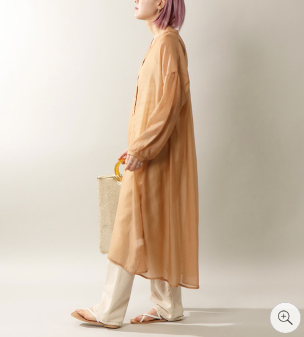 ZOZOのセールでシアーロングシャツワンピ購入
