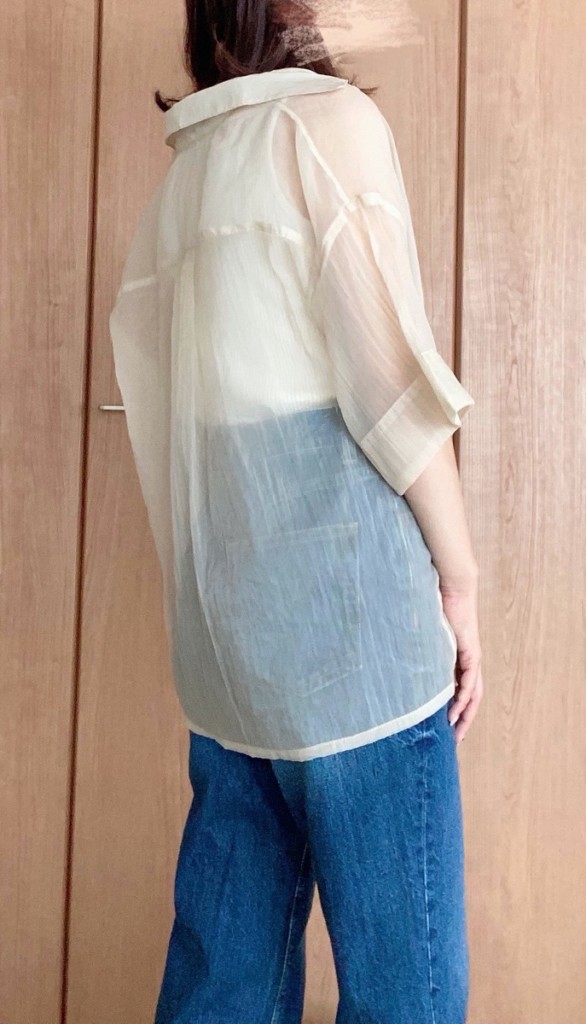 シアーオーバーサイズ着画横