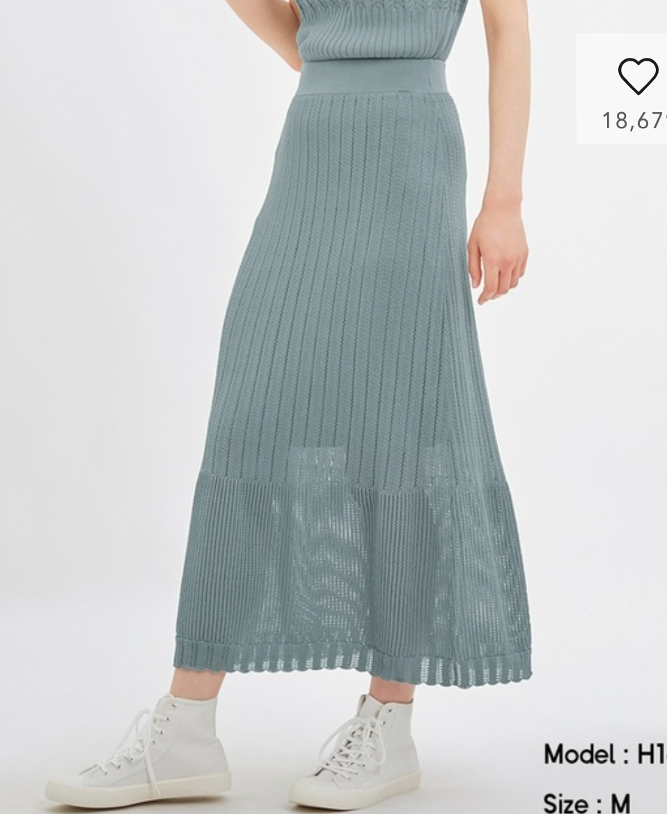 GU大型店限定透かし編みニットスカート