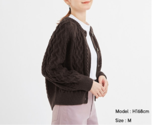 ケーブルコクーンカーディガン